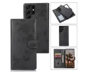 Detachable Wallet Phone Case for Easy Portability (Black), Flip Case for Samsung Galaxy S22 Ultra