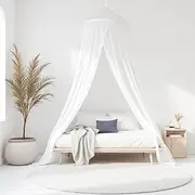 Canopy Mosquito Net Bed Canopy for Double & Single Beds Mosquito Protection for Travel & Home Including Hooks & Dowels, Travel Bag (Round Bed 250 x 1200 x 60 cm)