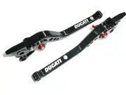 5DUCATI M900 2000-2005 LONG BLACK BRAKE & CLUTCH LEVERS SET RACE ROAD TS335