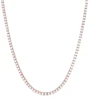 Forever Creations 14K Rose Gold 8.00 ct. tw. Lab Grown Diamond Tennis Necklace