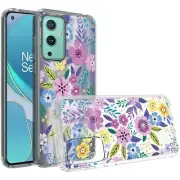 Design Transparent Bumper Hybrid Case for OnePlus 9 COLORFUL FLOWER ARRANGEMENT