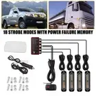 4X LED Amber Car Truck Emergency Beacon Warning Hazard Flash Strobe Light Bar J