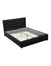 [Artiss] TIYO Double Size Gas Lift Bed Frame in Black
