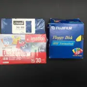 1 Imation Diskettes 30 Pack 1 3M 10 Pack 3.5" Floppy Disks Sealed USA