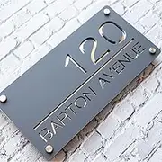 Acrylic Custom Modern House Numbers,House Numbers Sign, Floating Address Plaque (Number Color:Silver Mirror, 30x15cm)
