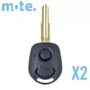 2 x To Suit Ssangyong 2 Button Remote Car Key Shell/Case/Fob Actyon/Kyron/Rexton