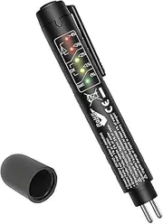 Brake Fluid Liquid Tester, Auto Brake Diagnostic Testing Tool with 5 LED Indicators, DOT3/4/5.1 Hydraulic Oil Moisture Analyzer, Test Pen for Check Engine Automotive Accessories
