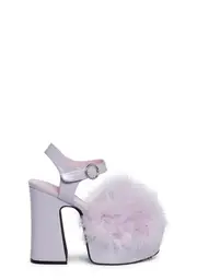 [Dolls Kill] Blushin' N' Crushin' Marabou Heels - Lavender (Fairfax)
