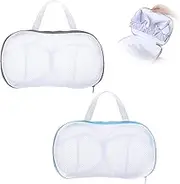 ZUJIACUN 2 mesh bra washing bags, underwear anti-deformation washing bags, laundry mesh bags, washing machine accessories, large capacity reusable laundry bags bra socks underwear
