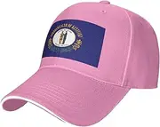 [SSIULUS] Kentucky State Flag Casquette Cap Hats,Trucker,Baseball Cap with Snapback,Perfect for Summer,Golf