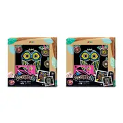 2x Avenir Scratch Spiro Art/Craft Owl Craft Kids/Children Draw Activity Toy 3y+