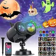 Christmas Projector Lights, 26 HD Effects 3D Ocean Wave & Patterns, Waterproof with Remote Control Timer for Holiday Decor