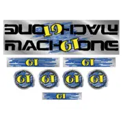 GT - 1989 Mach One - Black on Chrome - decal set - Old school bmx
