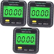 DOITOOL 3pcs Box Digital Angle Gauge Digital Level Box Bubble Vial Precision Angle for Engineering