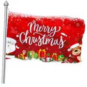 Christmas Flags 3x5 Outdoor, Large Merry Christmas House Flag Santa Deer Flag