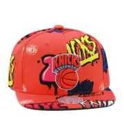 Mitchell & Ness New York Knicks NBA Sticker Pack Snapback Hat - Orange