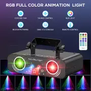 RGB Laser Projector DMX Laser Beam Animation Pattern Effect Light DJ Disco Party