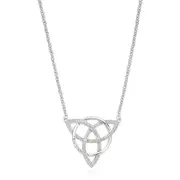 Sterling Silver Diamond Set Celtic Necklace Pendant