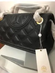 Tory Burch Fleming LARGE Crossbody Bag Quilted Leather BNWT Dust Bag