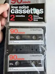 New Tone Master 90min Cassette Tapes Low Noise 2 Sealed Cassettes No Case