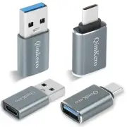 USB C OTG Adapter Set - [2X Type C Female to USB A Male + 2X USB C Male to A ...