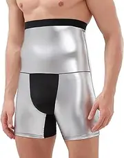 [Ouruikia] Mens Shapewear Tummy Control Slimming Body Shaper Boxer Briefs Compression Shorts