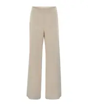 Straight Leg Elastic Waist Trousers 42 Nude