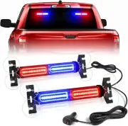 HLauto 1002L Emergency Strobe Traffic Advisor Light Bar: 40 LED Dash Safety Warn