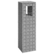 NNEVL Gabion Basket Post 40x40x140 cm Iron