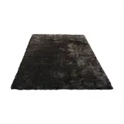 Hufflett 110 x 160cm Licorice Olinda Polyester Shag Pile Rug