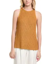 Lafayette 148 New York Honeycomb Halter Silk-Blend Tank