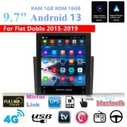9.7'' Vertical 1GB+16GB Android 13Car Stereo Radio GPS For Fiat Doblo 2015-2019