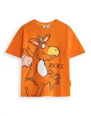 Gruffalo & Friends x Zog Unisex Kids Short Sleeved T-Shirt Orange Big Face 4-5 Years