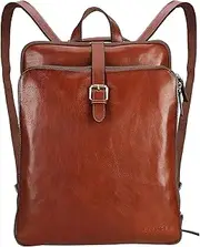 [Banuce] Stylish Convertible Leather Backpack Purse for Women Travel Laptop Backpack with luggage strap, Brown, One Size, Fashion Vintage Leather Backpack Purse for Women