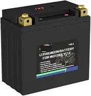 12V Motorcycle Battery LiFePO4 6Ah/8Ah/9Ah/12Ah/16Ah, Lithium Iron Phosphate, CCA 420A-720A, Compatible with ATV/UTV/Scooter, High Performance Starter Battery(14B-4 L Negative)