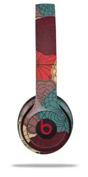 Skin Wrap for Beats Solo Wireless 2 3 4 Flowers Pattern 04 SKIN ONLY