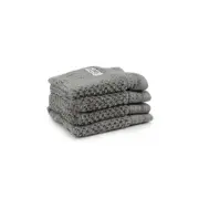 4pc Onkaparinga Avalon Bathroom Face Washers 30x30cm Cotton 550GSM Warm Silver