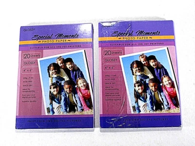 Glossy Photo Paper Special Moments 2 Packages Ink Jet Printers 4x6