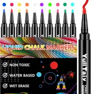 Liquid Chalk Markers for Acrylic Calendar Planning Board, Dry Erase Board Whiteb