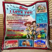 My Son Will Always Be There To Support You Toy Story Fleece, Sherpa Blanket