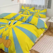 Bed Sheets g709 TweetyBird Print Bedding Set Pattern Duvet Cove Set 3 Pieces 1 Quilt Cover And 2 Pillowcases for Women Men Teens tq709 Bed Sheets