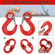 2x RED Hammerlock Eye Sling Hook Safety Chain Caravan Trailer connecting Extend