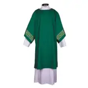 San Damiano Collection Dalmatic Green Handcrafted with Great Detail 59 x 48 inch