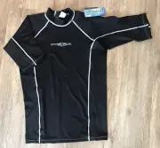 NEW Hyperflex Men's SMALL wetsuit top, 50 plus UV Shield Black Free shipping