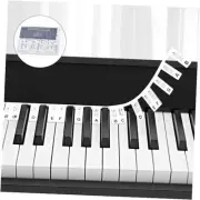Removable Piano Keyboard Stickers, 88/61 Key Full Size Piano 88-Keys Black