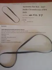 TURNTABLE BELT 20.0 DUAL THORENS STANTON SEE PICS ZOOM FOR ALL MODELS