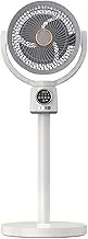 BLWOTMOR Oscillating Pedestal Fan Portable Stand Fan 5 Speeds Quiet, Adjustable Height And Tilt, Floor Circulating Cooling Fan, Portable Floor Fan for Office, Chargeable