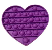 Push Pop Alphabet Sensory Fidget Toy Stress Relief Special Needs Heart Purple UK