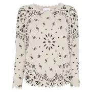 [Kujten] Kujten Bandana-print Sweater III NUMERIC NEUTRALS/BROWN