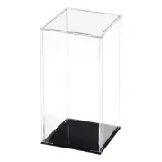 Acrylic Clear Display Case Box Dustproof Showcase Cube Collectibles 10x10x25cm